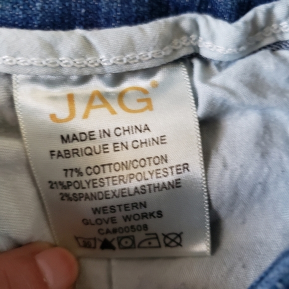 JAG Pull-On Wide Waist Band Straight Leg Jeans Size XS - Picture 7 of 7